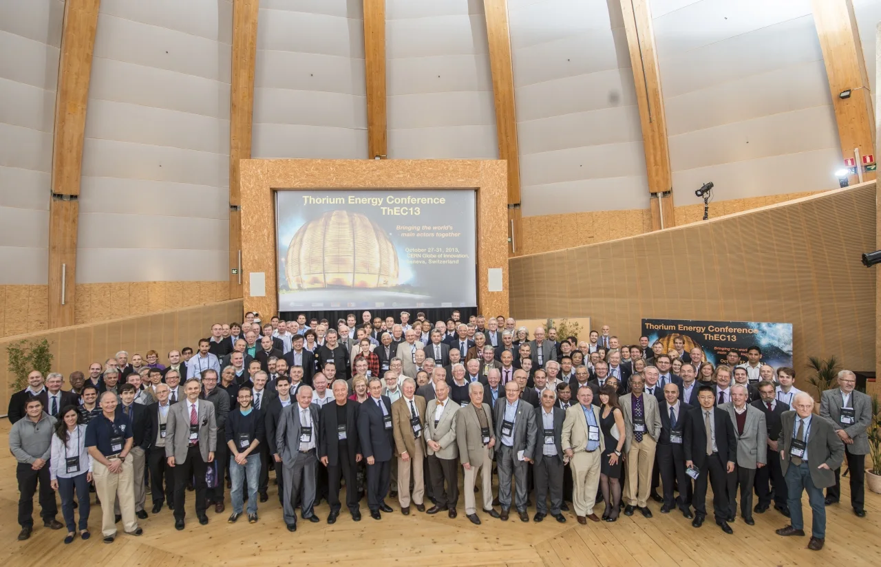 Participants gathered at CERN for the 2013 Thorium Energy Conference